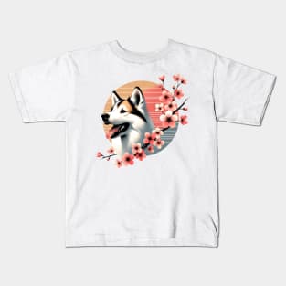 Chinook Embraces Spring with Cherry Blossoms Aflutter Kids T-Shirt